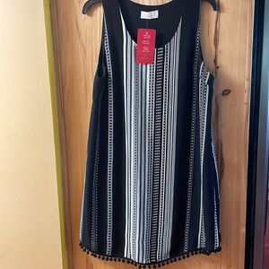 Evereve- Braeve Isla Striped Pom Dress